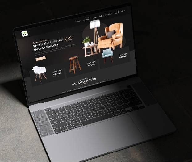 Fashion storefront preview with overlapping browser windows