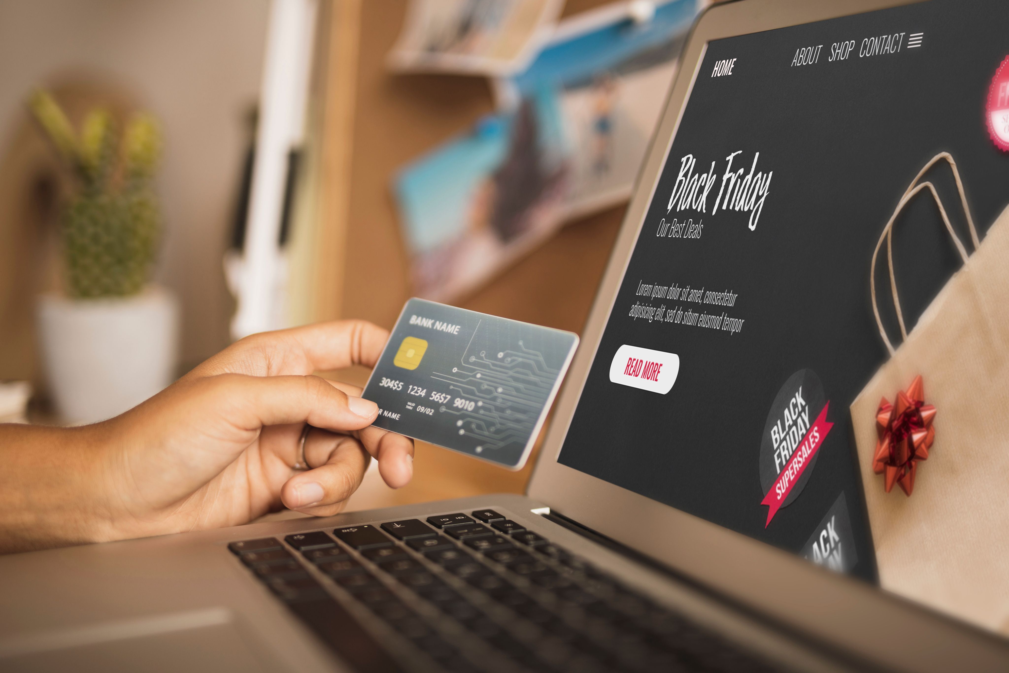 A shopper browsing an online store